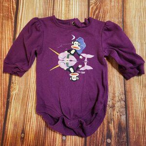 Baby 0-3 Months Paul Frank Luxe Purple Julius Narwhal One Piece Snap Bottom